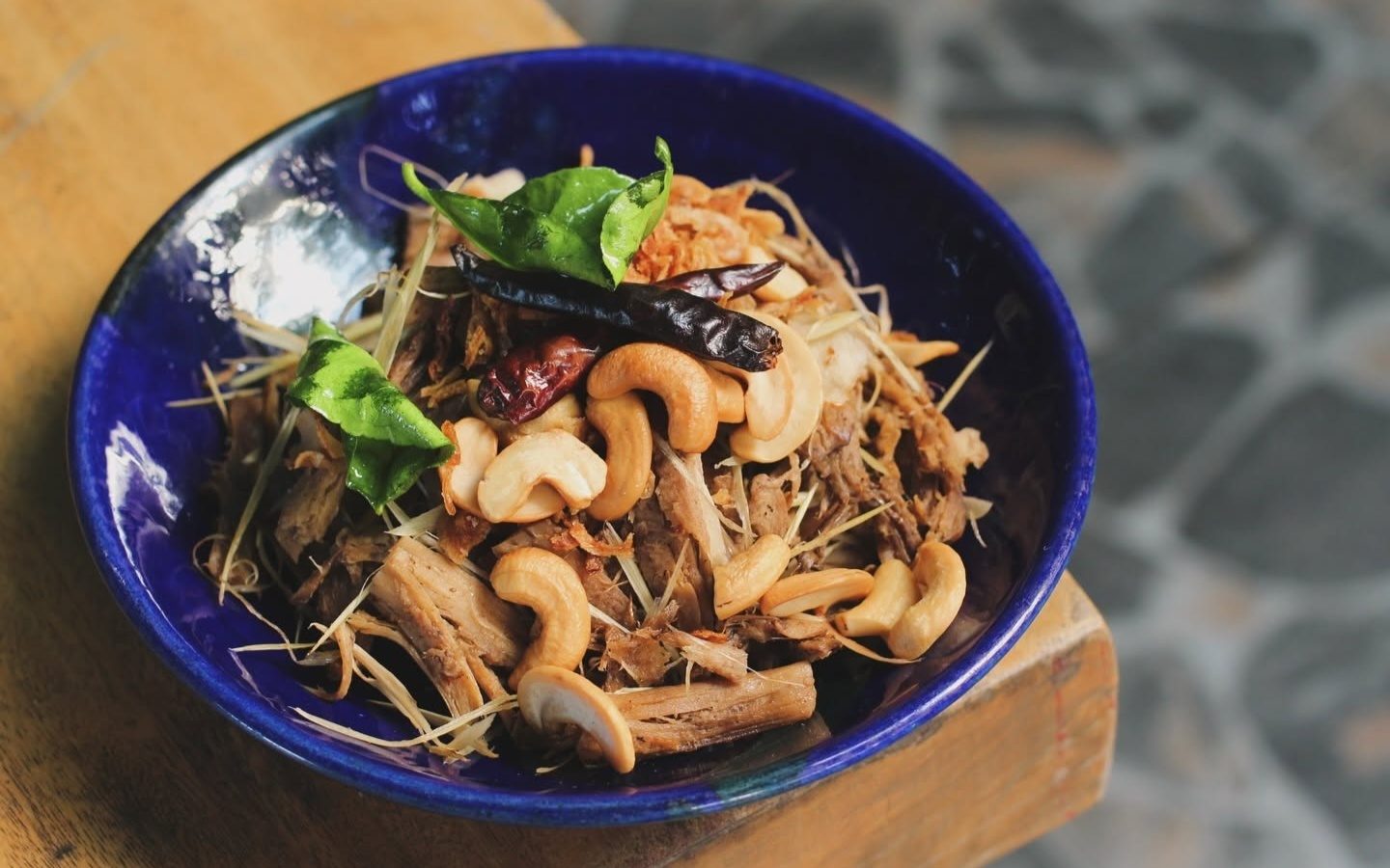 Mushroom and cashew dish from Lamphu Kitchen, Koh Samui